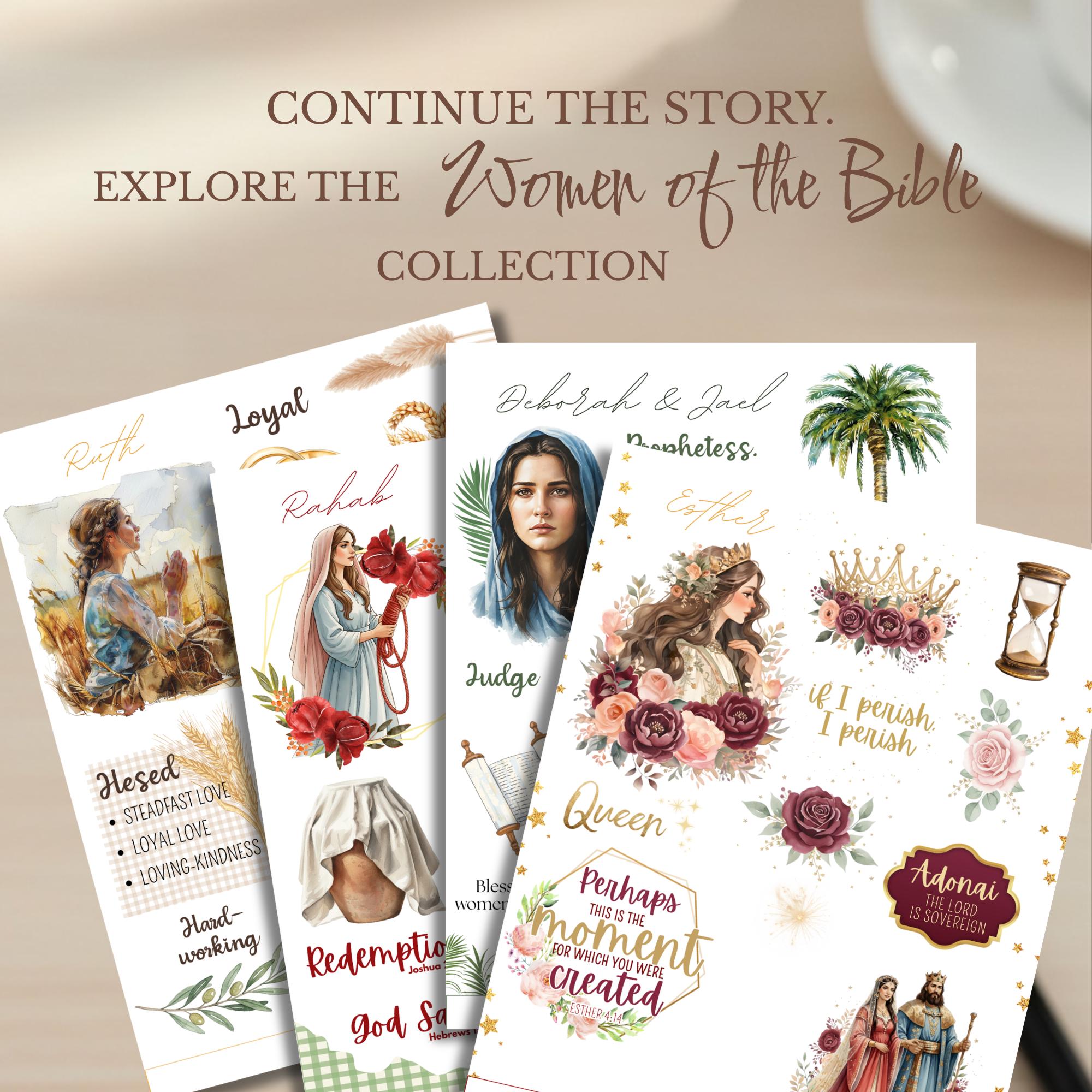 Ruth Bible Journaling Sticker Sheet Christian Planner Watercolor Faith ...