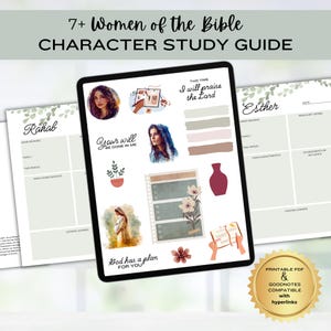 Digitale christliche hingebungsvolle Frauen der Bibel Druckbare Bibelstudie Glauben Journal Taufe Geschenk SOAP Charakter Studienführer Verszuordnung