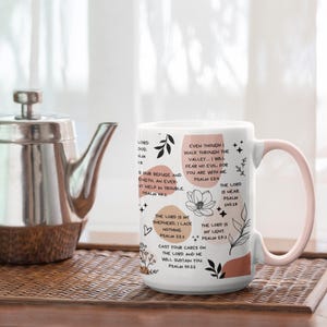 Christian Daily Affirmations Bible Verse Mug Mental Health Gift for Best Friend Birthday Cup Girl Daily Reminders for Women Bible Study Gift afbeelding 5