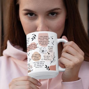 Christian Daily Affirmations Bible Verse Mug Mental Health Gift for Best Friend Birthday Cup Girl Daily Reminders for Women Bible Study Gift afbeelding 9