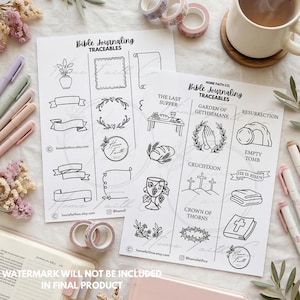 Bible Journaling Traceable Jesus Resurrection Printable Bible Study The Last Supper Crucifixion Empty Tomb Good News The Story of the Cross