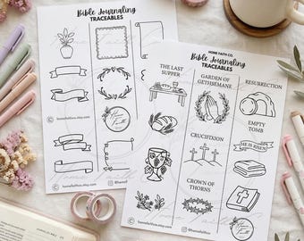 Bible Journaling Traceable Jesus Resurrection Printable Bible Study The Last Supper Crucifixion Empty Tomb Good News The Story of the Cross