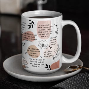 Christian Daily Affirmations Bible Verse Mug Mental Health Gift for Best Friend Birthday Cup Girl Daily Reminders for Women Bible Study Gift afbeelding 2