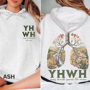 Bible verse Hebrew name of God hoodie religious gift Faith Church apparel