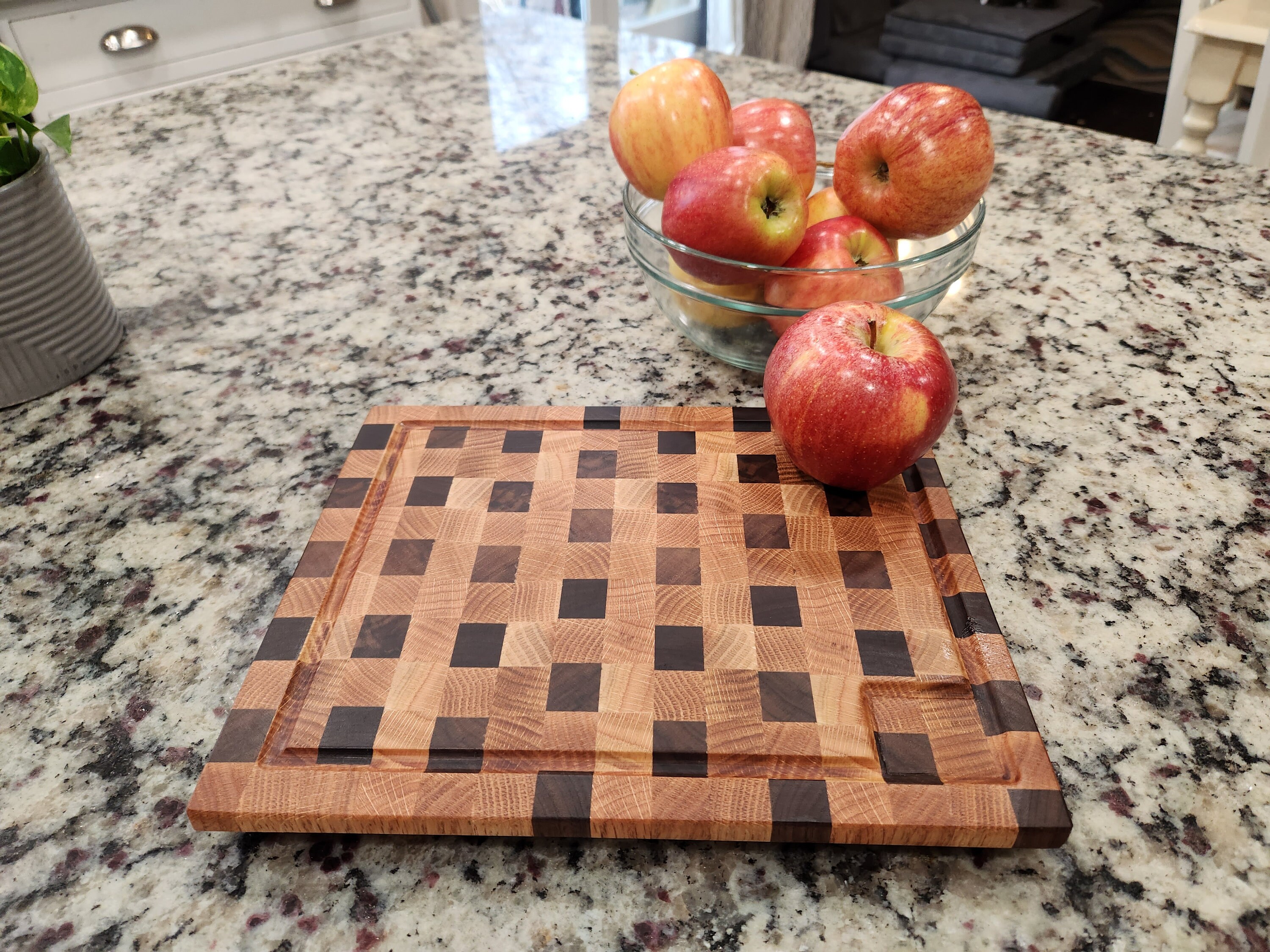 Black Walnut Maple an Red Oak End Grain Cutting Board With Etsy