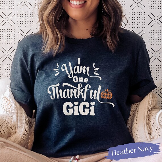 One Thankful Gigi Turkey Thanksgiving Matching Family T-Shirt One Thankful Gigi Turkey Thanksgiving Matching Family T-Shirt
