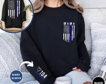 Additional Badge Number Sleeve Add-On for Custom Police Sweatshirt