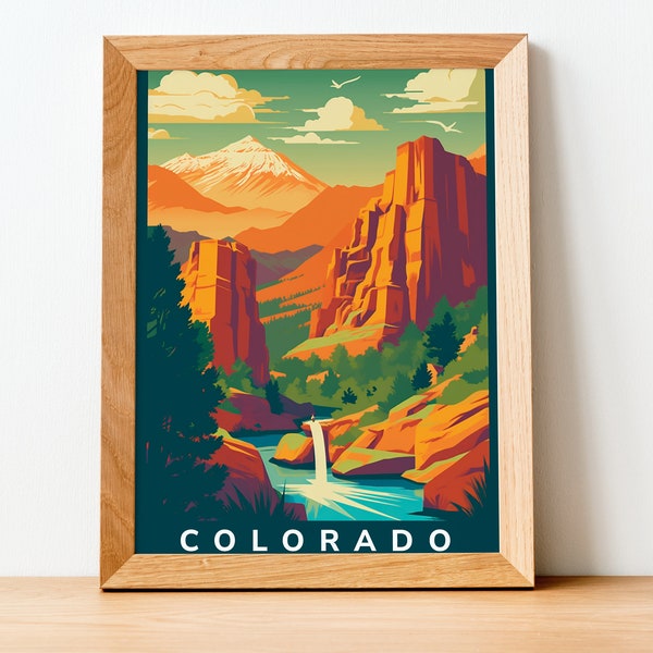 Colorado Travel Poster, Colorado Wall Art, Colorado Gifts, Colorado Decor, Colorado Poster, Colorado Mountains, Nature Wall Decor