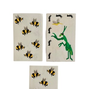 Stickers abeilles vintage/Autocollants insectes/Abeilles/Scrapbooking/Journal indésirable/Papier éphémère/Éducation pour enfants/Artisanat vintage/années 1980