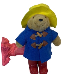 Vintage Paddington Bear Plush | Vintage Stuffed Animals | Vintage Stuffed Bear | Eden Toys | 1980s | Vintage Toys | London Souvenir | Boots