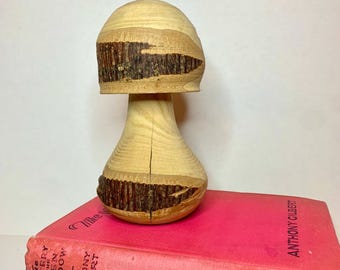 Fungo di legno vintage / Intagliato a mano / Fungo di legno / Mushroomcore / Soprammobili vintage / Decorazioni vintage / Decorazioni autunnali / Artigianato fatto in casa fai da te