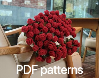 Crochet Rose bouquet blanket Pattern rose PATTERN crochet flower pattern