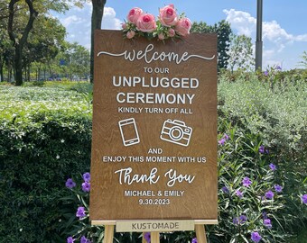 Unplugged Ceremony Sign - Unplugged Wedding Sign - No Phones and Camera Wedding Sign