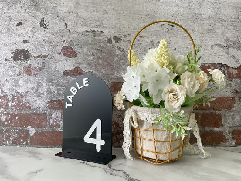 Modern Table Numbers Matte Black Acrylic Table Numbers - Etsy