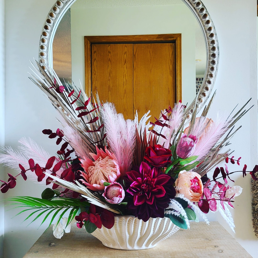 Silk Modern Boho Blushing Beauty Arrangement - Etsy