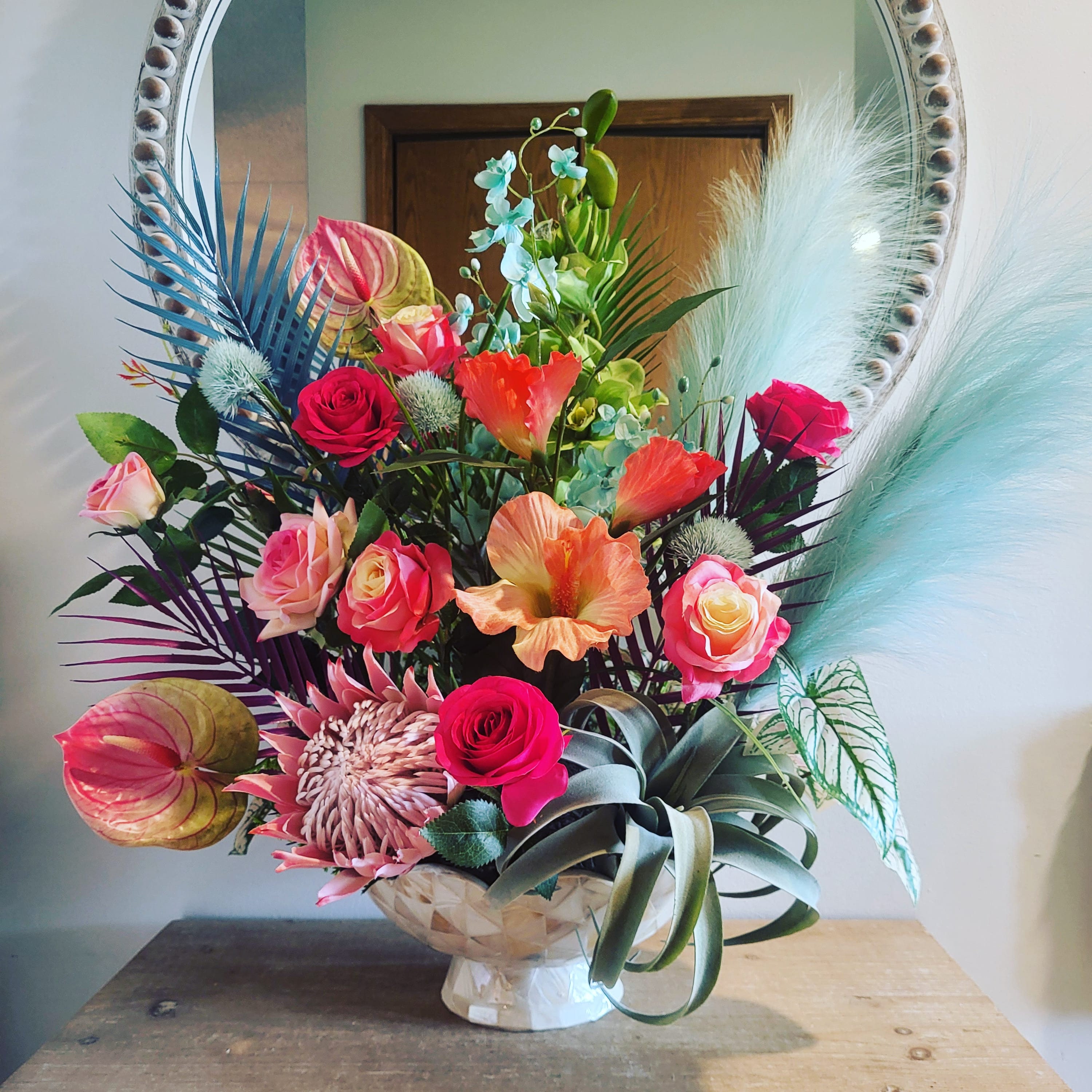 Modern Tropical XL Palm Springs Floral Arrangement - Etsy