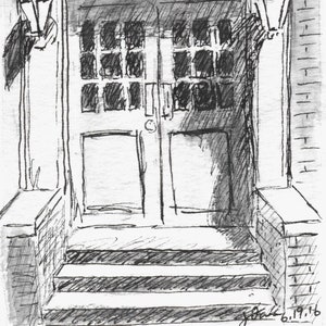 NYC Doors and Stair Steps with Gray Wash