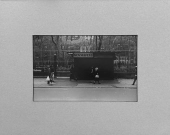 Vintage Photo - Newsstand at Bryant Park, NYC, 1990s