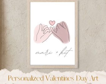 Arte del Día de San Valentín, Regalos, Regalos personalizados, Impresión del Día de San Valentín, Decoración del Día de San Valentín, Arte romántico de la pared, Arte de pared imprimible