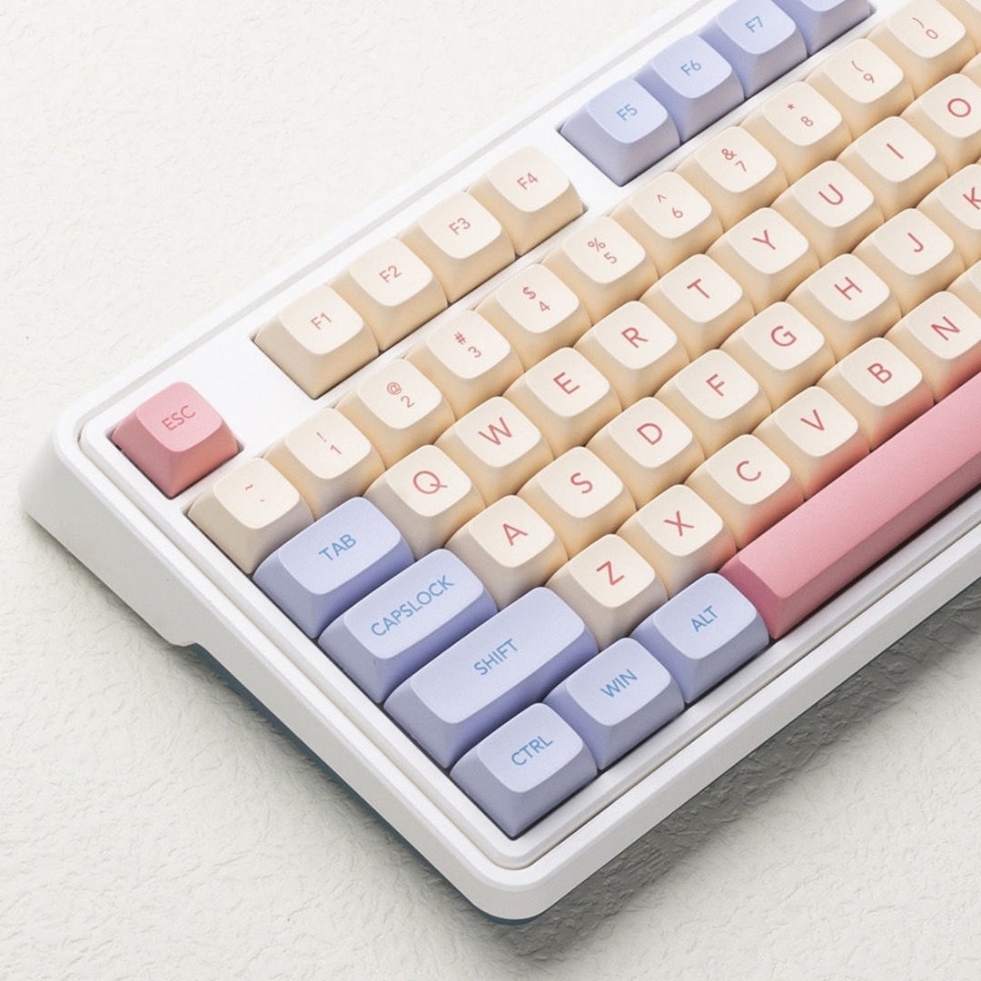 Marshmallow Themed Keycaps PBT 132 Keys XDA Profile Cherry MX Stem for