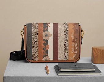 Crossbodytas met luipaardprint en bloemen