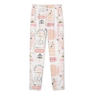 Pijama con textos bíblicos cristianos – Pastel Coquette Faith PJs imagen 5