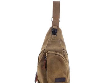 Vintage Canvas Shoulder Sling Pack