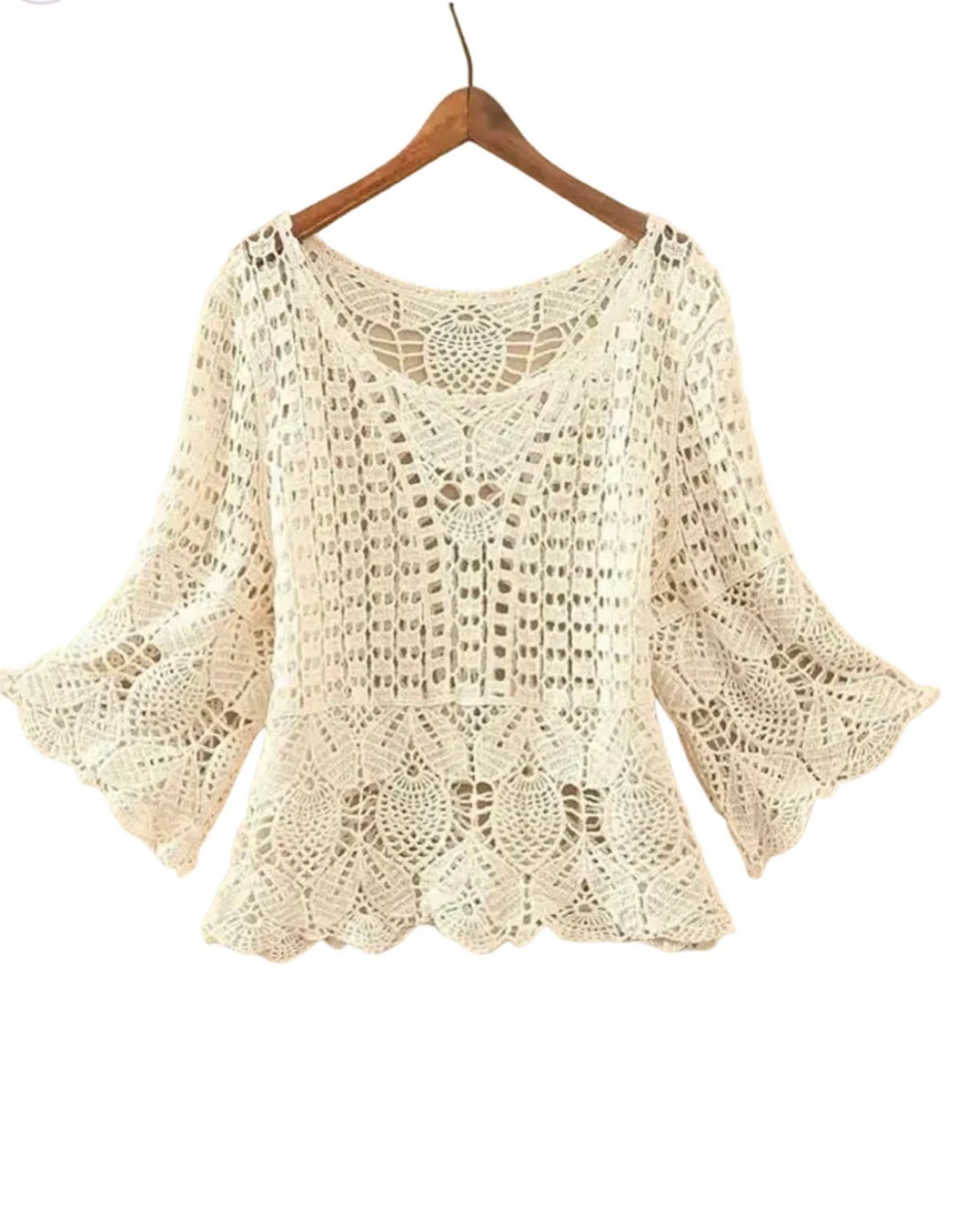 Crochet Open Knit Crop Top - Etsy