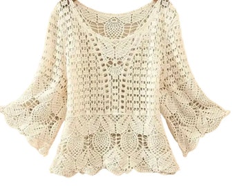 Crochet Open Knit Crop Top