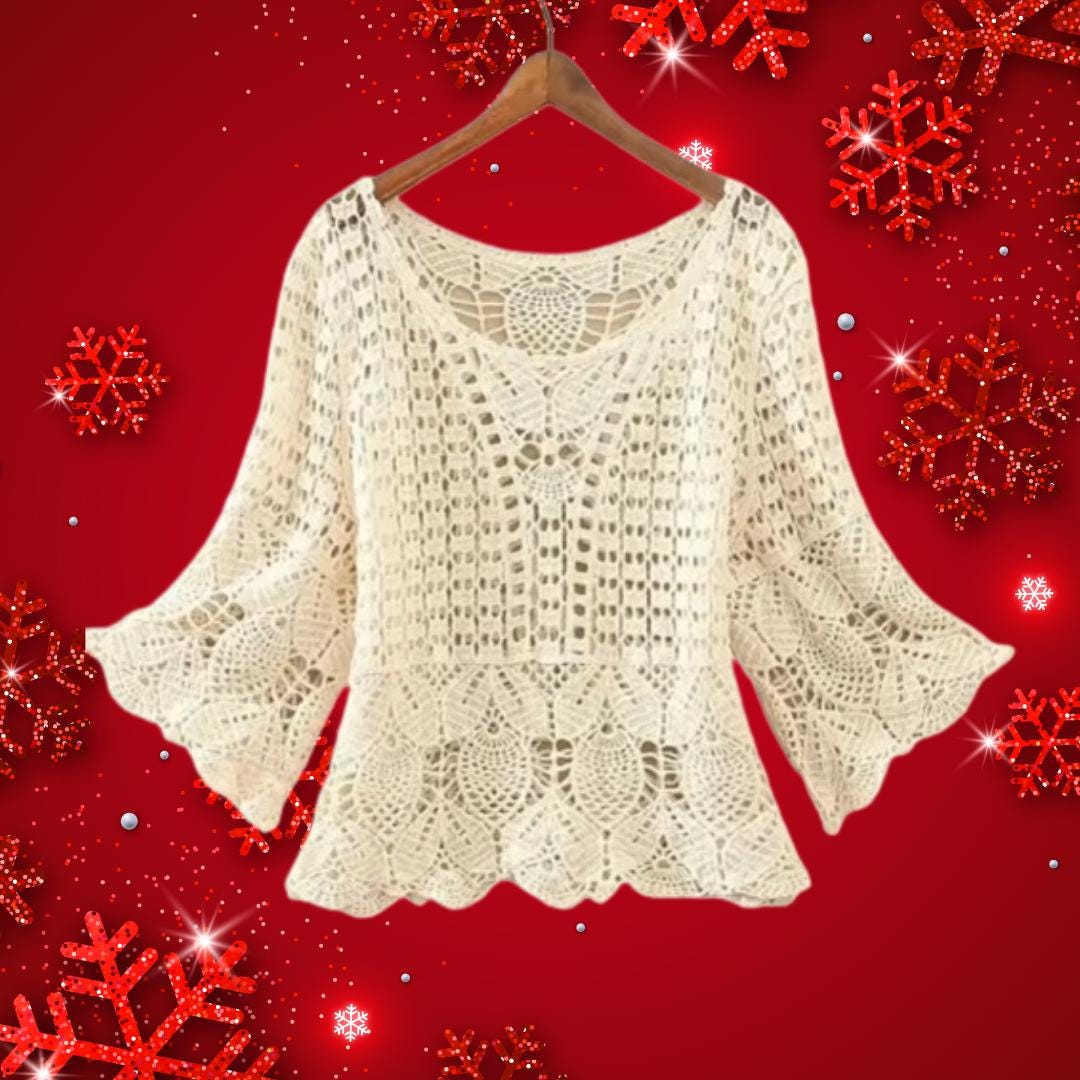 Crochet Open Knit Crop Top Etsy