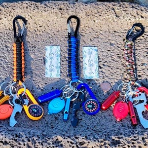 Kids Camping Keychain Kit Busy Toy for Boy Scout Girl Scout Graduation Gift Tools Hiking Gadget Stocking Stuffer Party Favor Gift