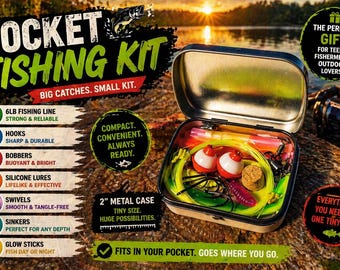 Mini Fishing Kit: Pocket Survival Gear with Hooks, Lures