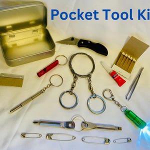 Pocket Tool Kit for camping kit for emergency kit for survival kit gift for mens gift for fathers day gift for Boy Scout