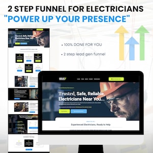 Electrician Funnel | GoHighLevel |Sales Funnel | Done For You GoHighLevel | Electrical Services | GoHighLevel Template | Small Business |