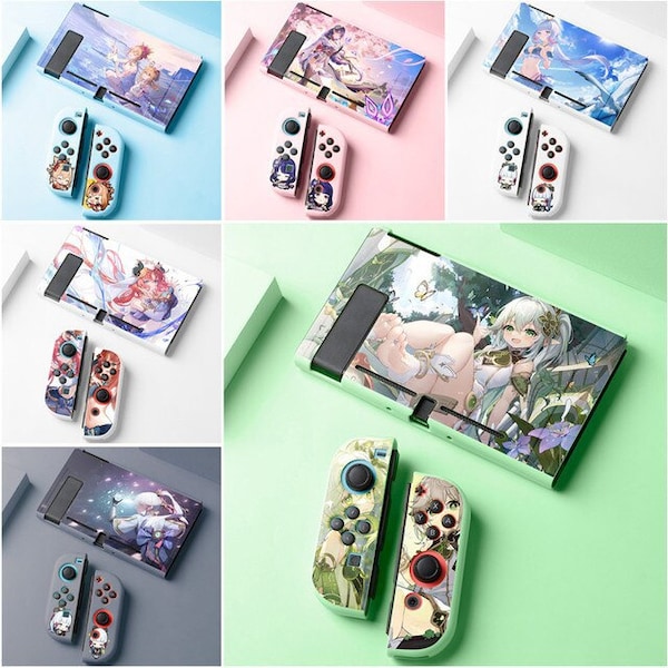 Beschermende Switch Case voor Genshin Impact Fans - Yoimiya, Nahida, Raiden Shogun, Ayaka, Shenhe, Nilou Switch en Switch Games