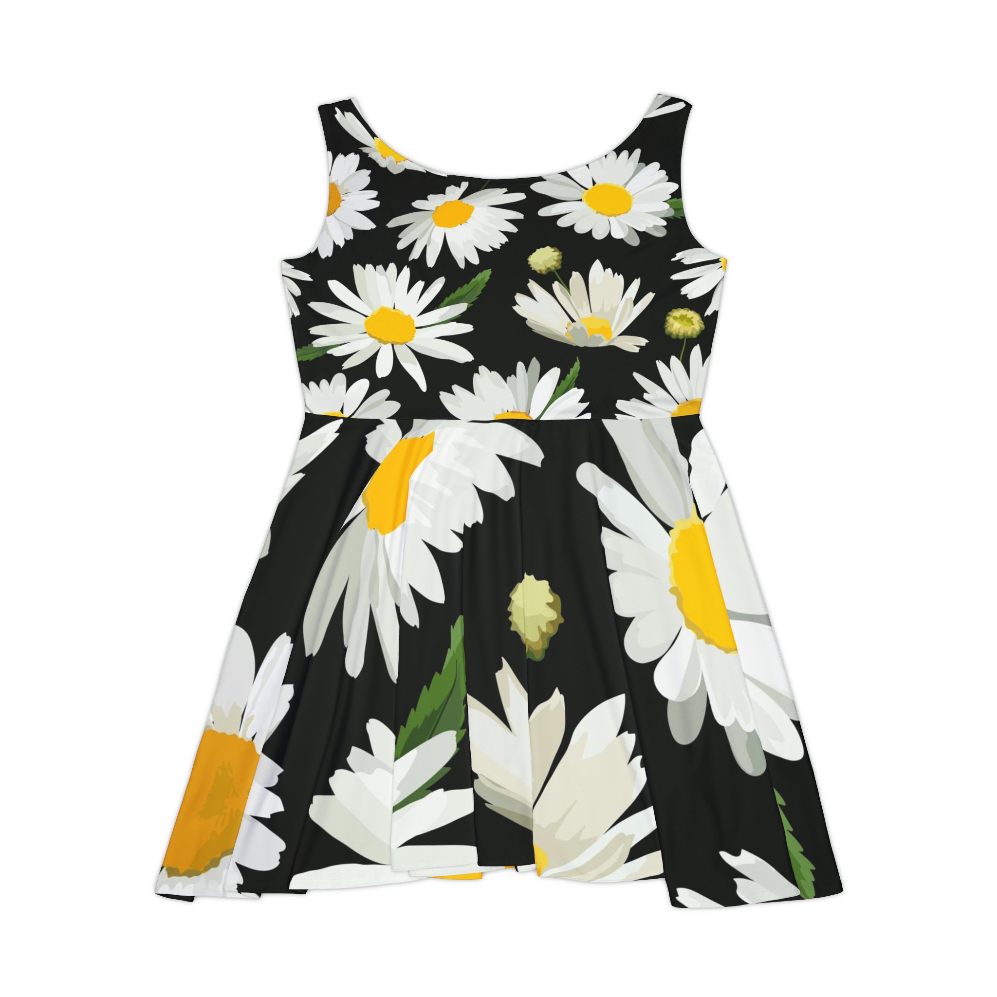 black daisy skater dress Lulus Daisy Date Lace Skater Dress - Black - M