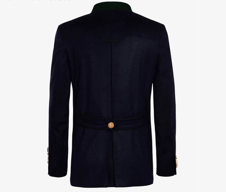 Authentic Navy Blue Velvet Bavarian Trachten Jacket main image 1