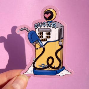 SUGAR TANK Die-Cut Sticker, DreamFever.co, Pride Sticker, LGBT Art, Queer Art, Funny Sticker, Laptop Sticker, Southern Humor