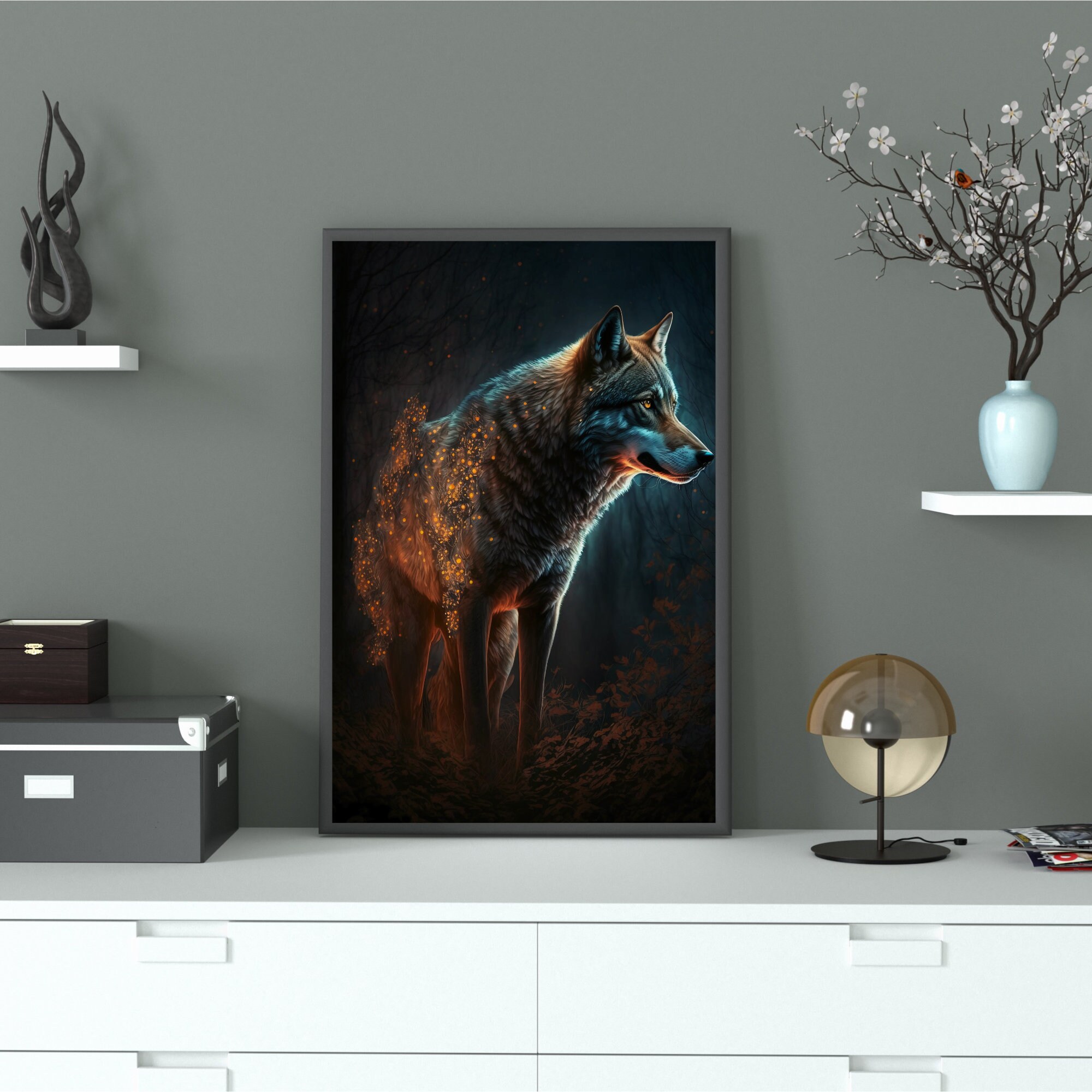 Printable Animal Wall Art Printable Fox Art Custom Fox Etsy