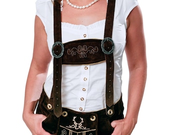 Bavaria Trachten Lederhosen Women, Lederhosen Female. Lederhosen Bavarian Costume, German Lederhosen Chocolate Short Pants