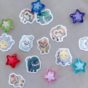 Adesivi Love and Deepspace Flakes — Set di 10 adesivi in vinile con emoji di chat LADS con Xavier, Zayne, Rafayel, Sylus e Caleb
