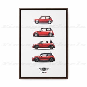 Mini Cooper S series Poster, Classic Mini Cooper poster, gift for dad or boy, garage Wall Art, Printable Art, Digital Download