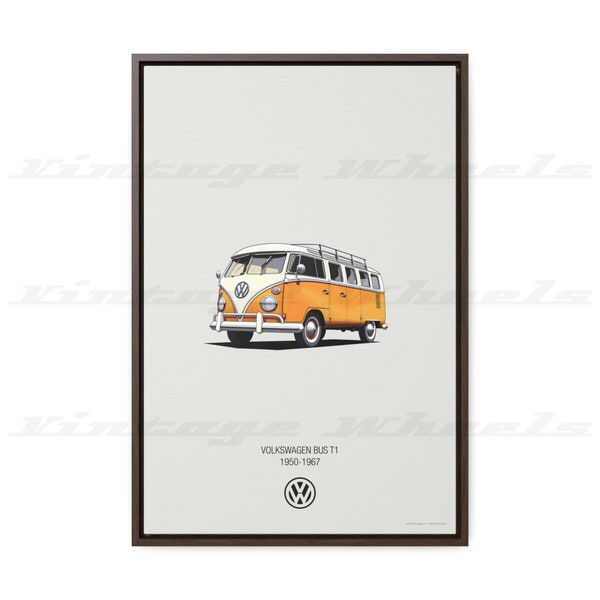 Volkswagen Type 2 Bus poster, VW bus camper,  VW type2 T1, Classic iconic car, Home Decor, Printable Wall Art, Instant Art, Digital Download