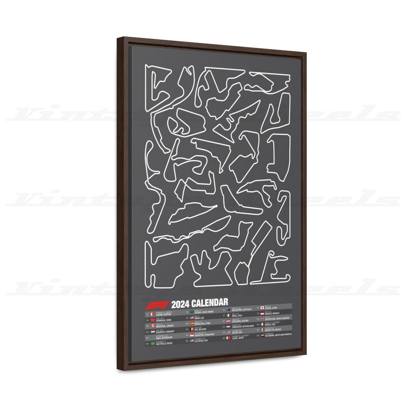 F1 2024 Calendar Poster F1 Circuits Poster F1 Poster Gift Etsy