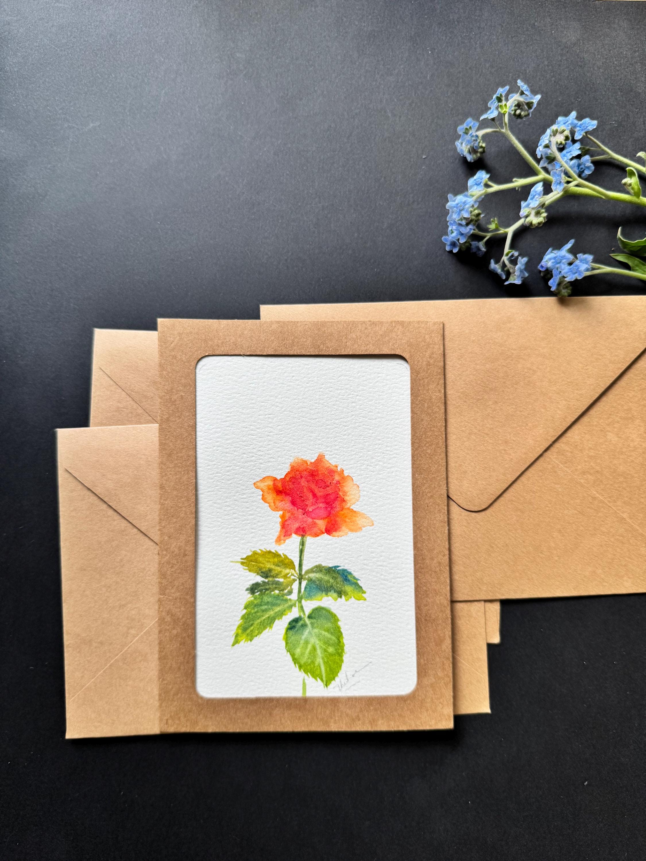 Original Hand Painted Watercolor Greeting Cards: All Season Floral ...