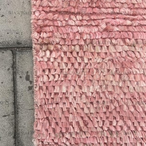 Handgeknüpfter rosa Juteteppich 200x300, weicher texturierter Webteppich, umweltfreundlicher Naturteppich für Schlafzimmer, Wohnzimmer, Kinderzimmer oder Boho-Dekor