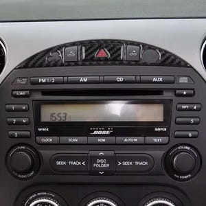 Mazda MX-5 Miata PRHT NC 2009-2015 Carbon Fiber Interior Warning Light Button Cover Trim.