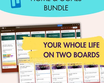 Trello Family Command Center & Vision Board Bundle (2 Digital Planners)