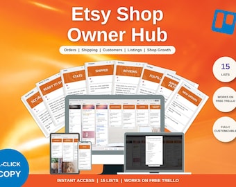 Etsy Shop Order Tracker, Trello Board Template, Small Business Management (Instant Download)