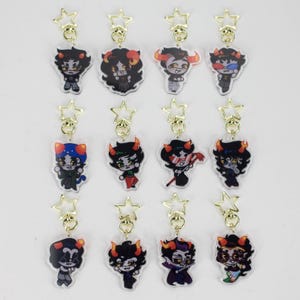 Homestuck - Beta Trolls Acrylic Keychains / Charms - 2”